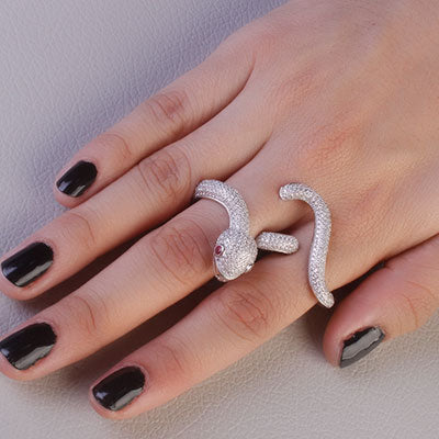 Anel de Prata Serpente/Cobra - 66805