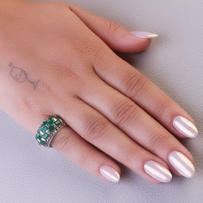 Anel de Prata com Pedras - 66807