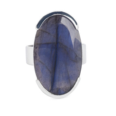 Anel de Prata com Labradorita - 66810