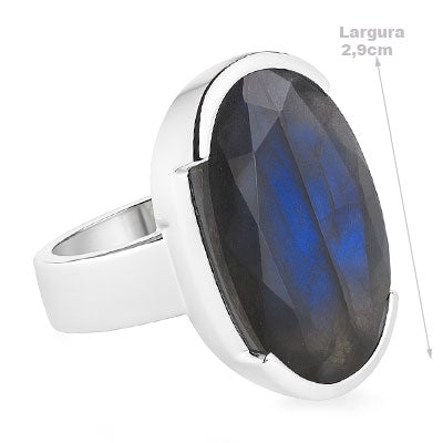 Anel de Prata com Labradorita - 66810