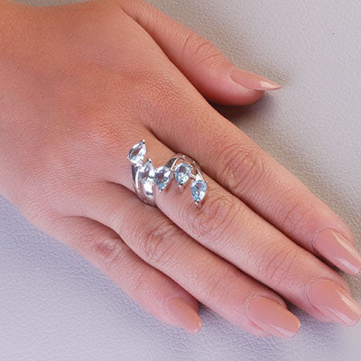 Anel de Prata com Topázio - 66813