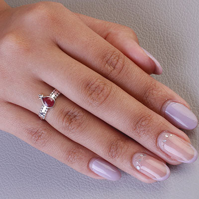 Anel de Prata com Rubi - 66836