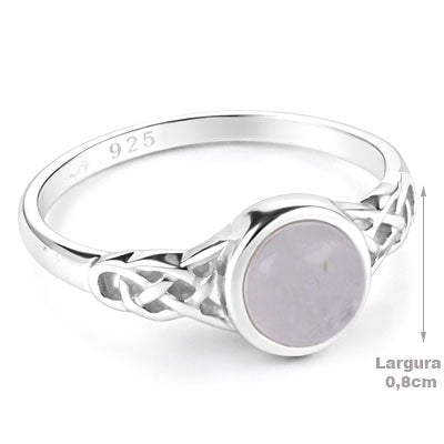 Anel de Prata com Pedra da Lua - 66845