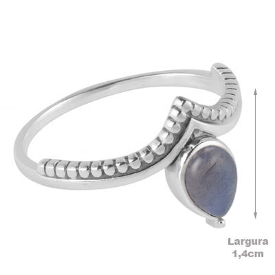 Anel de Prata com Labradorita - 66847