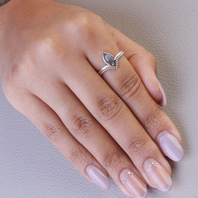 Anel de Prata com Labradorita - 66847