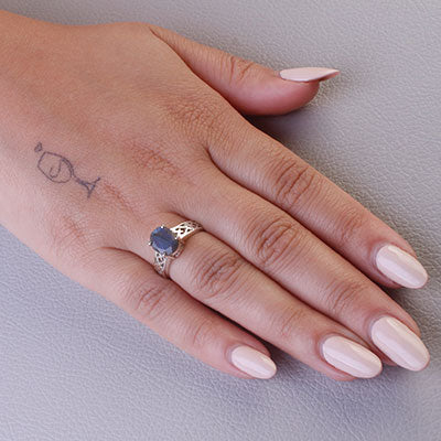 Anel de Prata com Labradorita - 66871