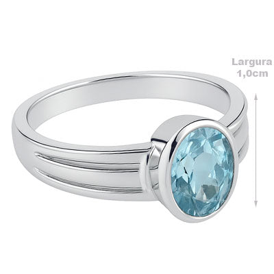 Anel de Prata com Topázio - 66879