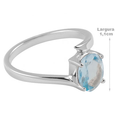 Anel de Prata com Topázio - 66882