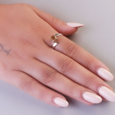 Anel de Prata com Citrino - 66883