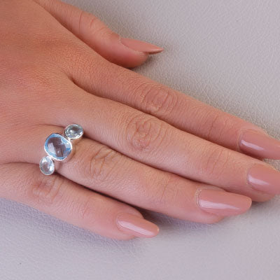 Anel de Prata com Topázio - 66889