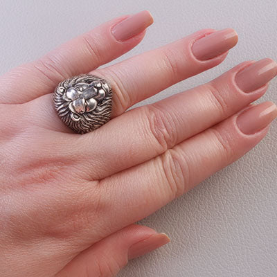 Anel de Prata Leão - 66894