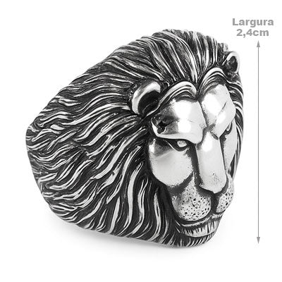 Anel de Prata Leão - 66894