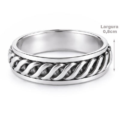 Anel de Prata Bali - 66907