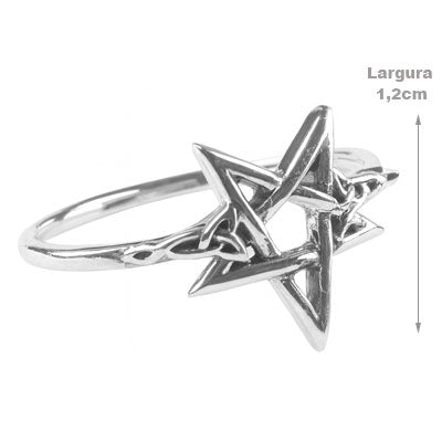 Anel de Prata Pentagrama - 66908