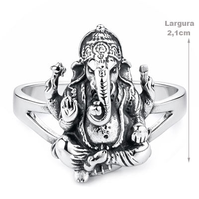 Anel de Prata Ganesha - 66941