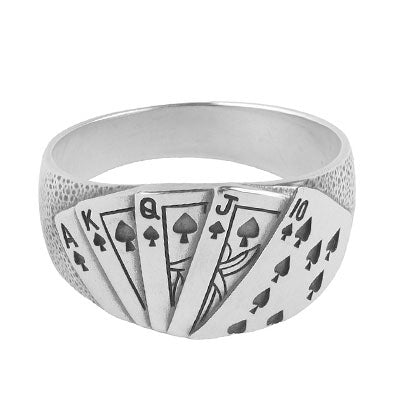 Anel de Prata Baralho - 66953