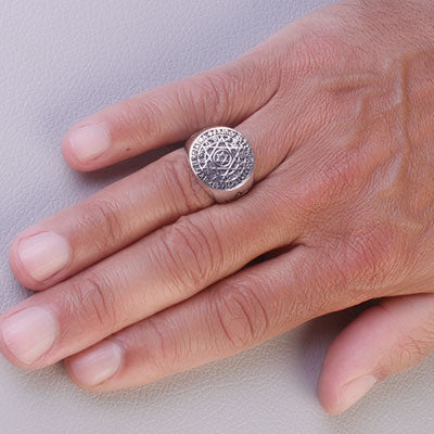 Anel de Prata Estrela de Davi - 66956