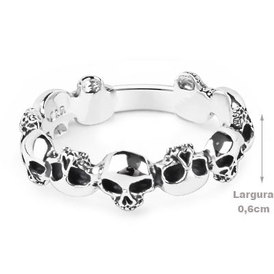 Anel de Prata Caveira - 66959