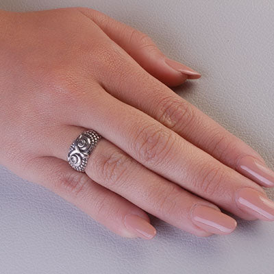 Anel de Prata Coruja - 66961