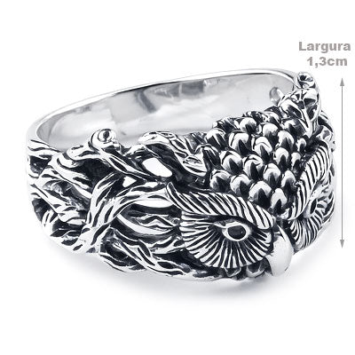 Anel de Prata Coruja - 66962