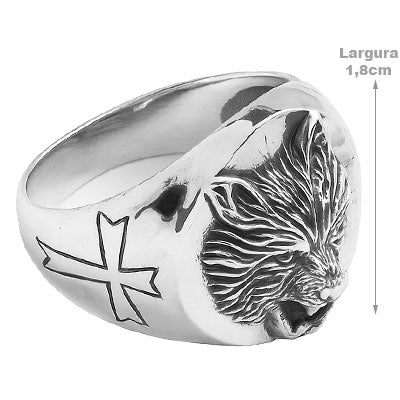 Anel de Prata Urso - 66963