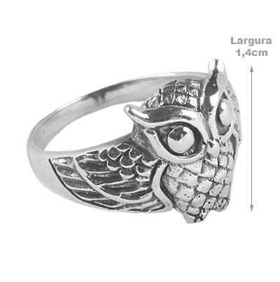 Anel de Prata Coruja - 66972