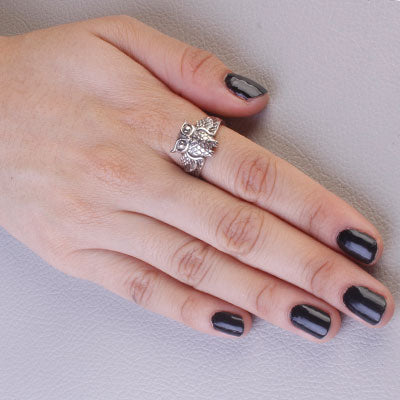 Anel de Prata Coruja - 66972