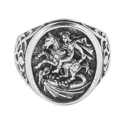 Anel de Prata São Jorge - 66974