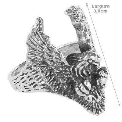 Anel de Prata Águia - 66978