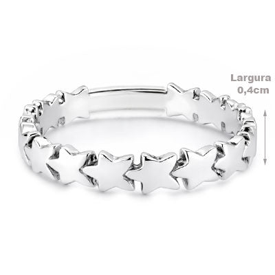 Anel de Prata Estrela - 66982