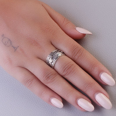 Anel de Prata Sol - 66987