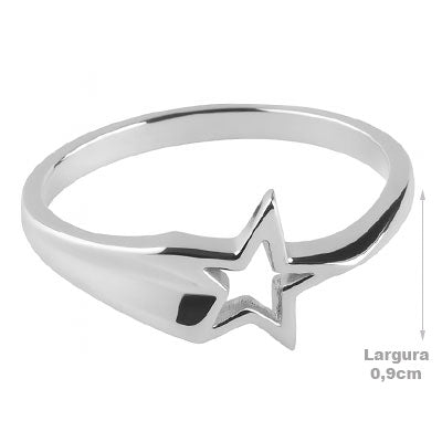 Anel de Prata Estrela - 66988