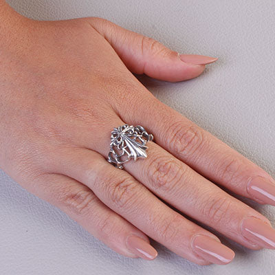 Anel de Prata Cruz - 66991