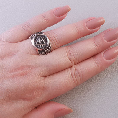 Anel de Prata Olho Illuminati - 67002
