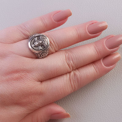 Anel de Prata Jesus - 67003