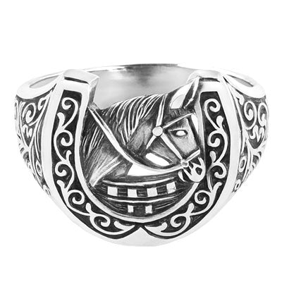 Anel de Prata Cavalo - 67007