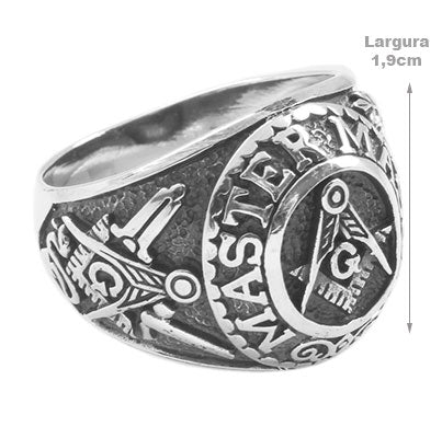 Anel de Prata Maçom - 67016