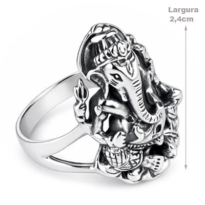 Anel de Prata Ganesha - 67043 - soprata