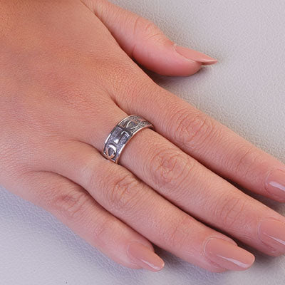 Anel de Prata Cruz Egípicia - 67046