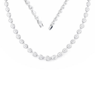 Gargantilha de Prata com Zircônias - 67054