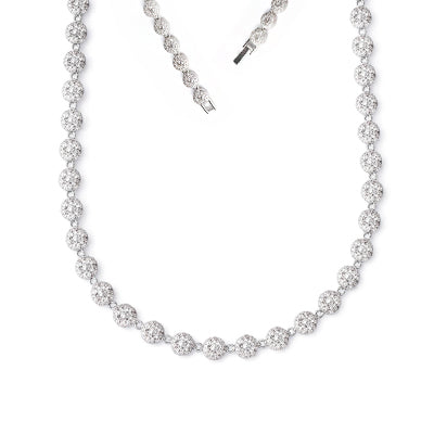 Gargantilha de Prata com Zircônias - 67054