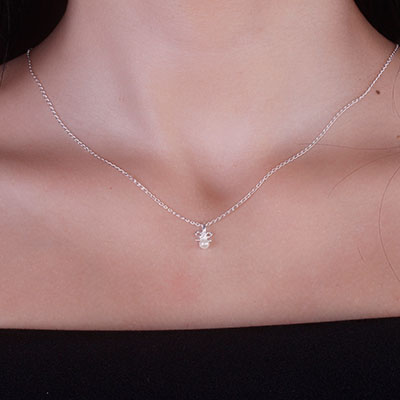 Gargantilha de Prata Laço - 67055 - soprata