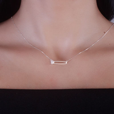 Gargantilha de Prata Pregadeira - 67056 - soprata