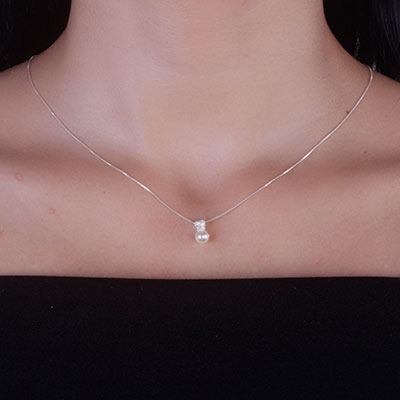 Gargantilha de Prata com Pedras - 67059 - soprata