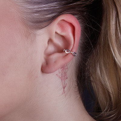 Piercing de Prata Pressão para Orelha - 67065
