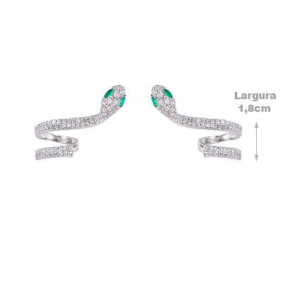 Piercing de Prata Pressão para Orelha - 67070