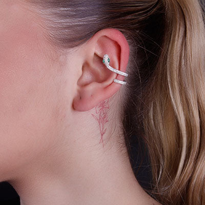 Piercing de Prata Pressão para Orelha - 67070