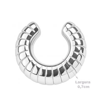 Piercing de Prata Pressão para Orelha - 67071