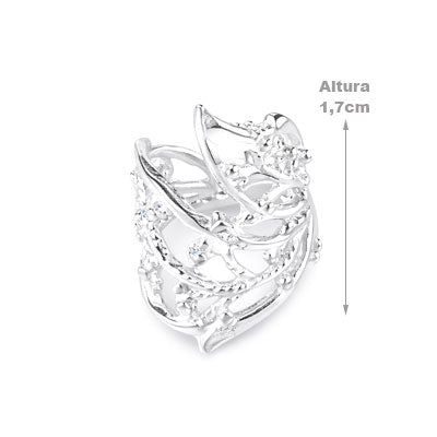 Piercing de Prata Pressão para Orelha - 67074