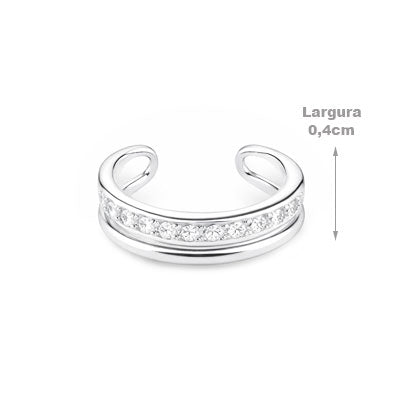 Piercing de Prata Pressão para Orelha - 67075